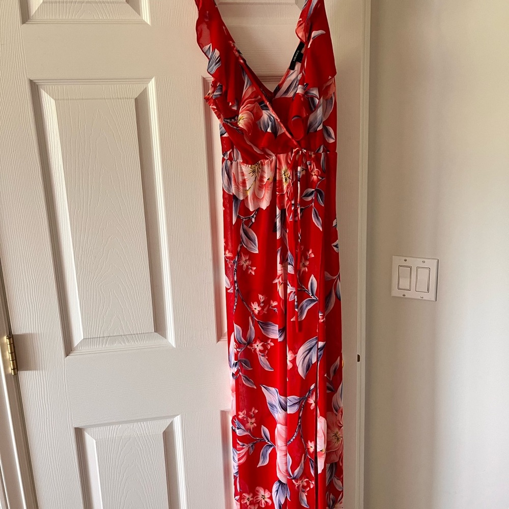 Forever 21 Red Floral Dress